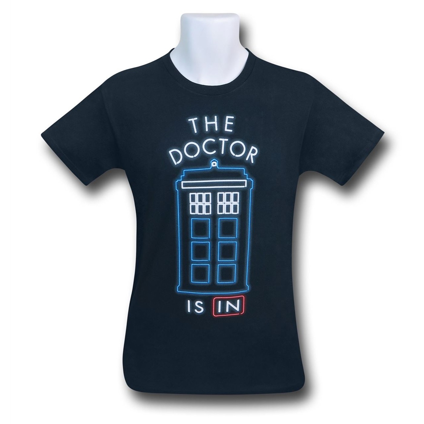 Doctor Who Doctor Is In Men's T-Shirt, Blue