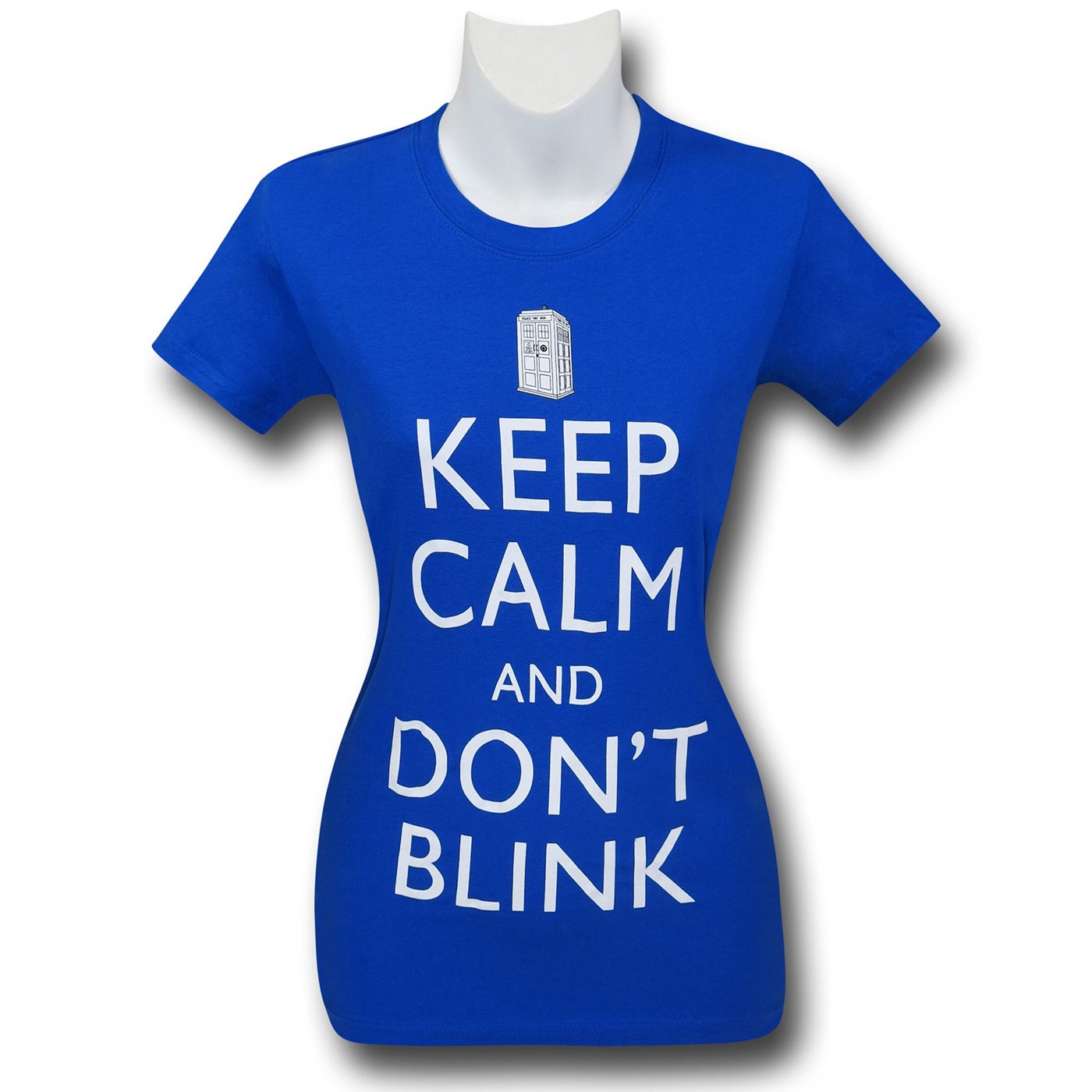 Doctor Who Keep Calm Women's T-Shirt, Blue