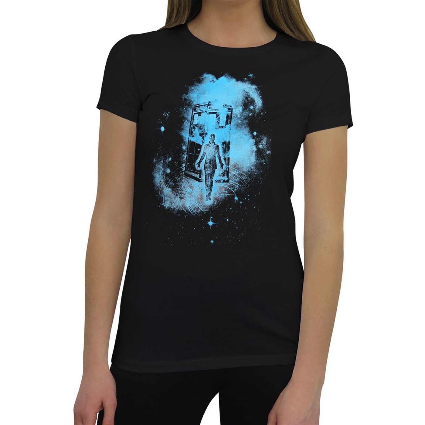 Dr. Who Time Traveler Women's T-Shirt, Black