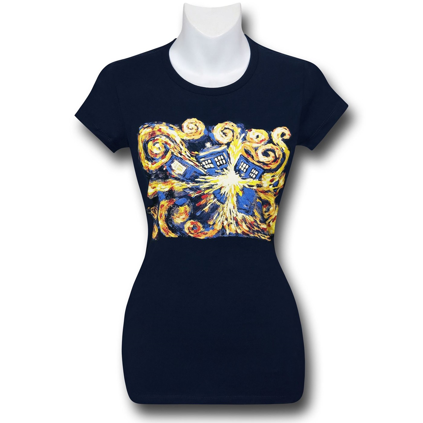 Doctor Who Van Gogh Women's T-Shirt, Blue