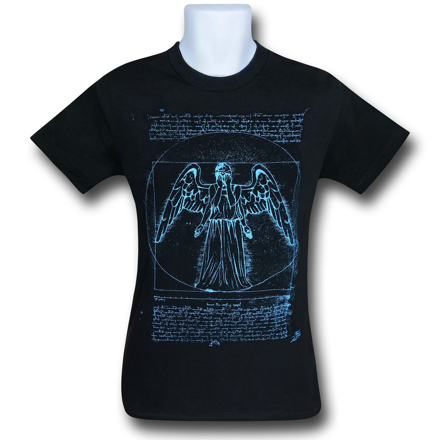 Doctor Who Vitruvian Angel T-Shirt, Black