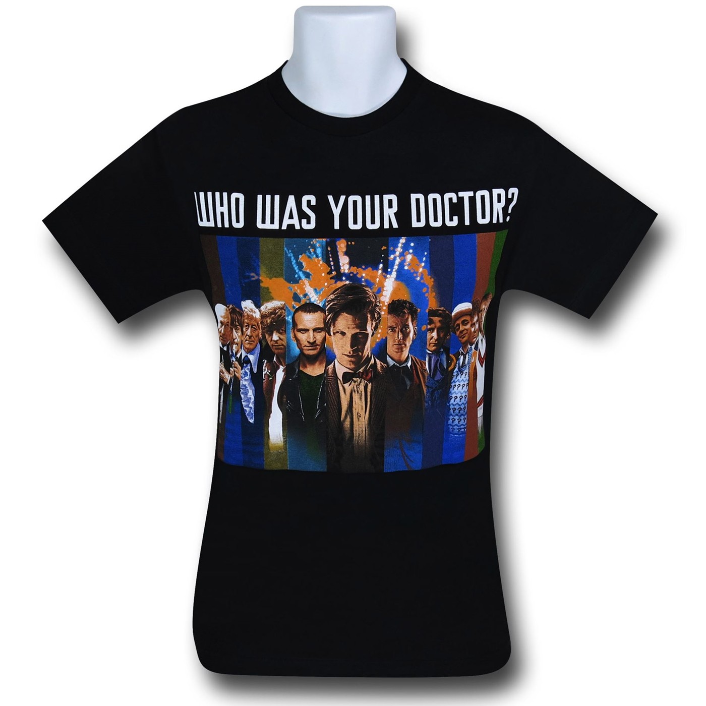 Doctor Who Who Was T-Shirt, Black