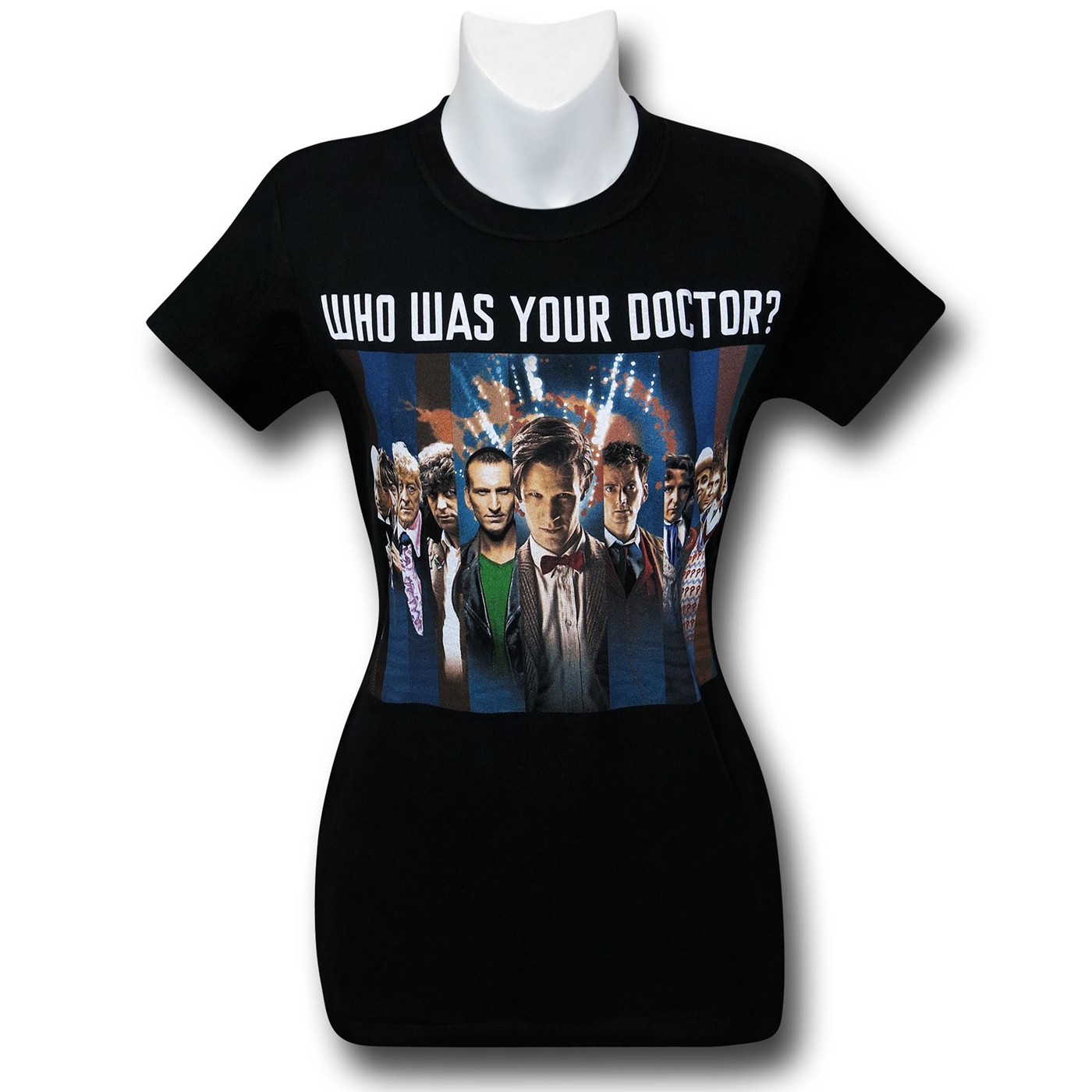 Doctor Who Who Was Women's T-Shirt, Black