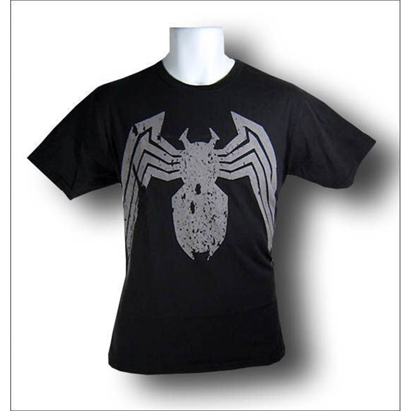 Evil Spiderman Black Wash T-Shirt by Junk Food, Black