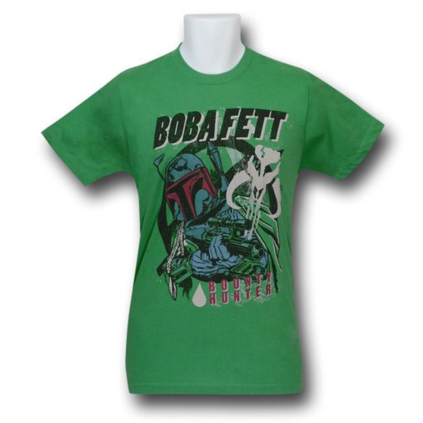 Star Wars Boba Fett Gun Paint 30 Single T-Shirt, Green