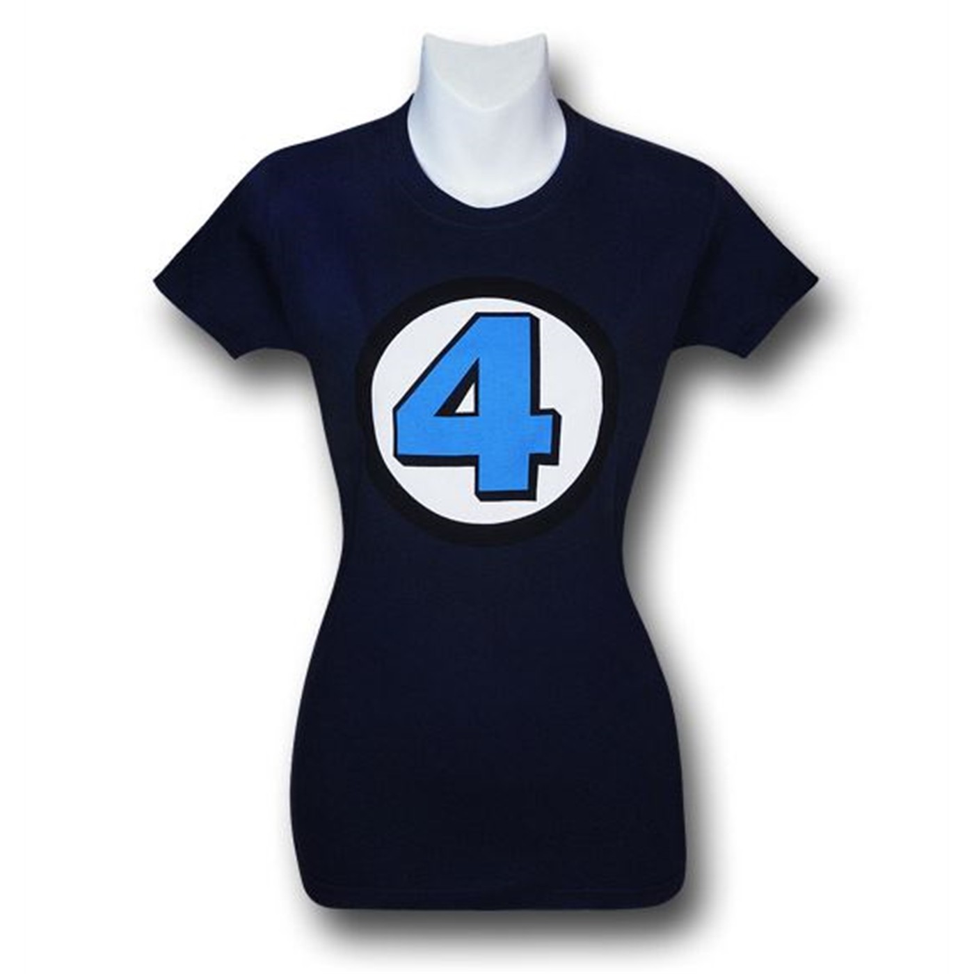 Fantastic Four Navy Women's 30 Single T-Shirt, Blue