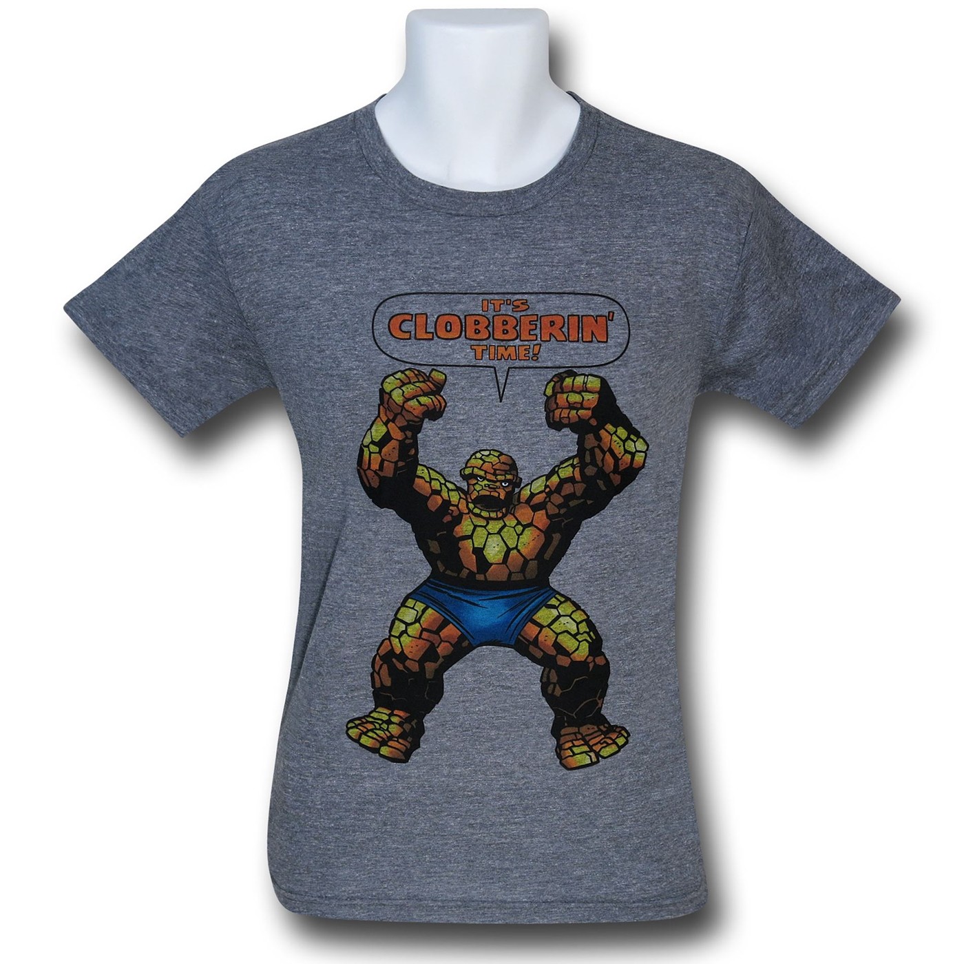 Thing Double-Sided Heather Tri-Blend T-Shirt, Grey