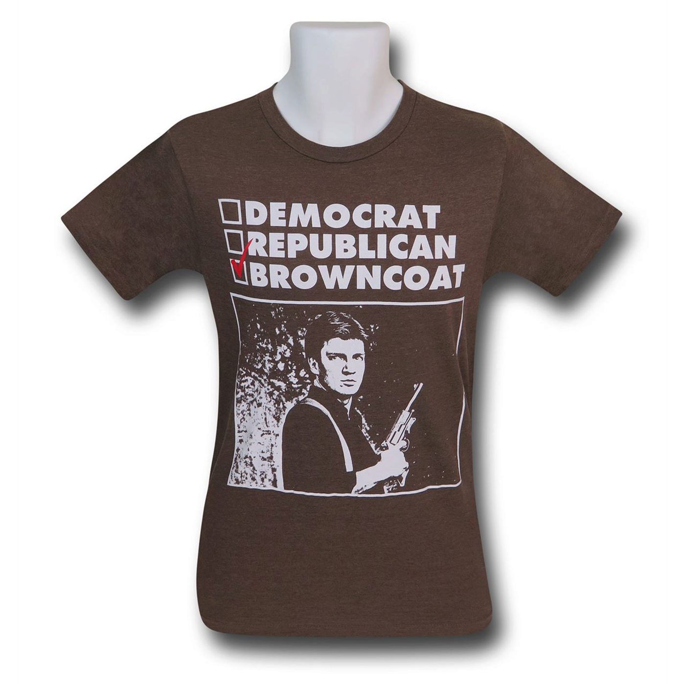 Firefly Democrat Republican Browncoat Men's T-Shirt, Brown