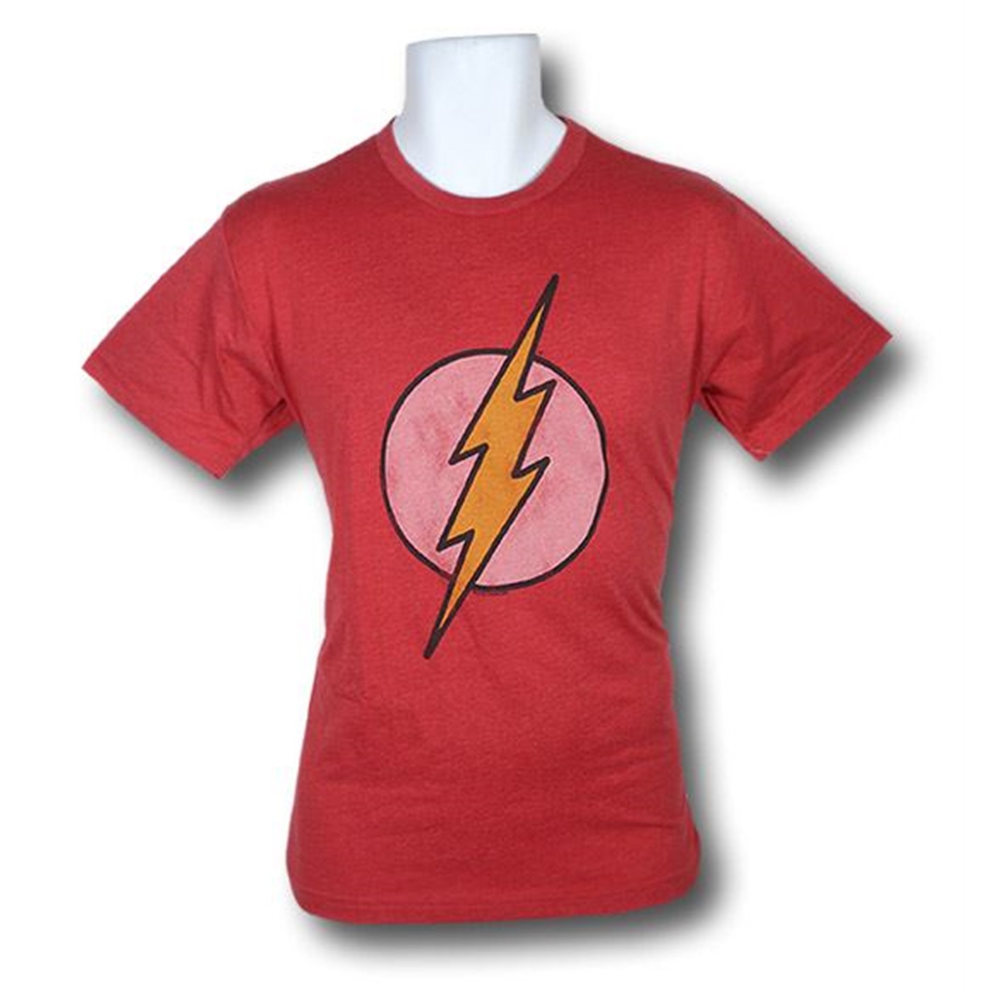 Flash Distressed Symbol II by Junk Food T-Shirt, Red