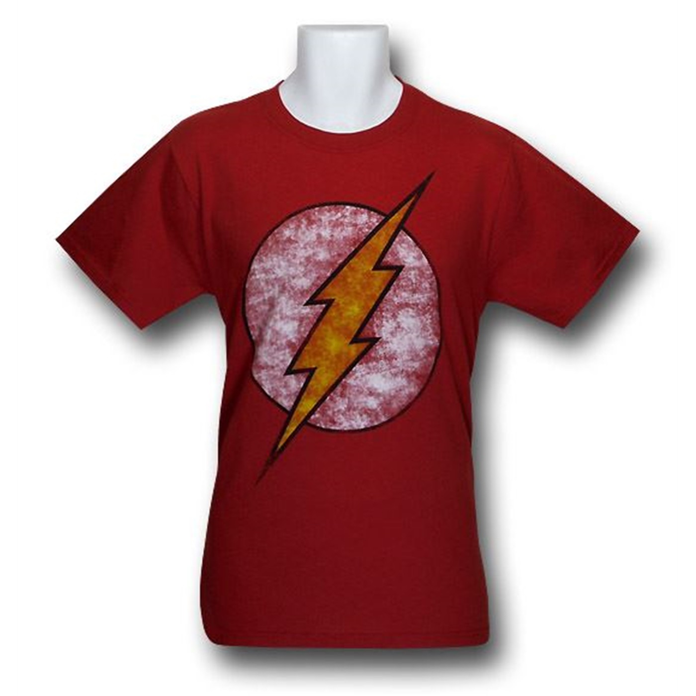 Flash Distressed Washed Symbol T-Shirt, Red