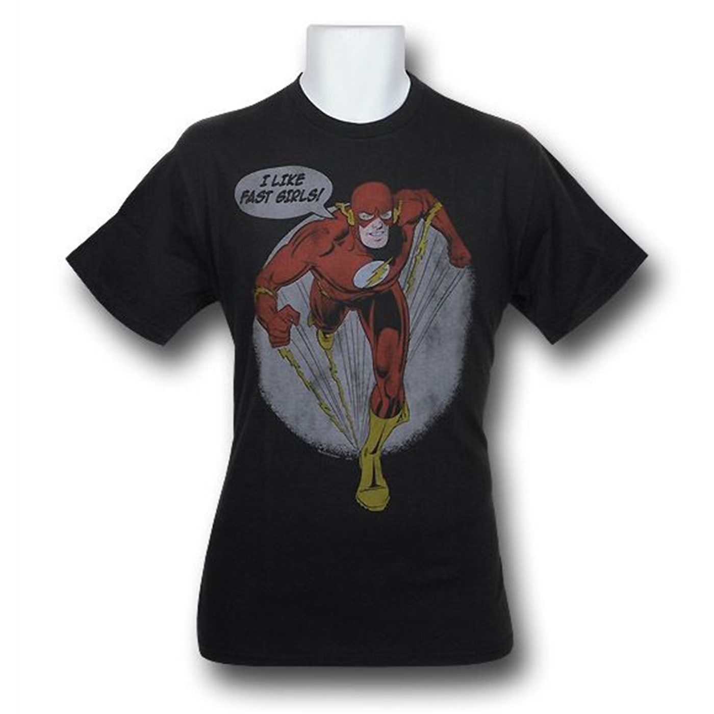 Flash Like Fast Girls Junk Food T-Shirt, Black