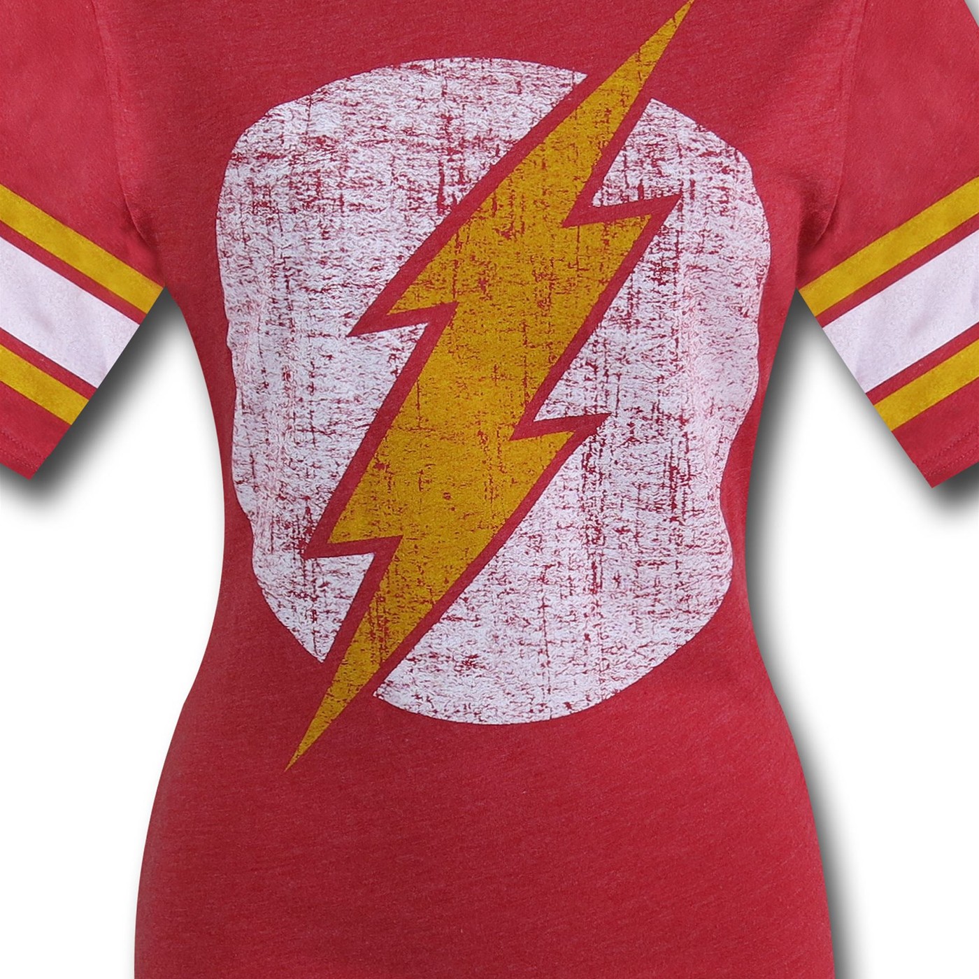 Flash Women's Distressed Symbol Athletic T-Shirt