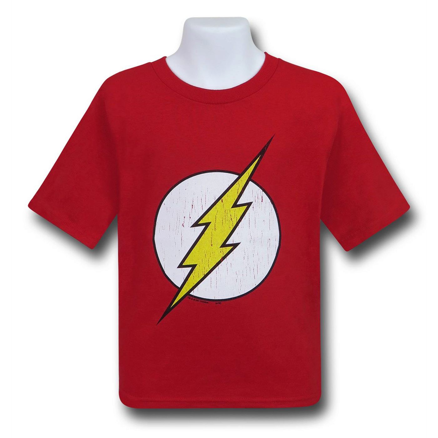 Flash Kids Distressed Symbol T-Shirt, Red
