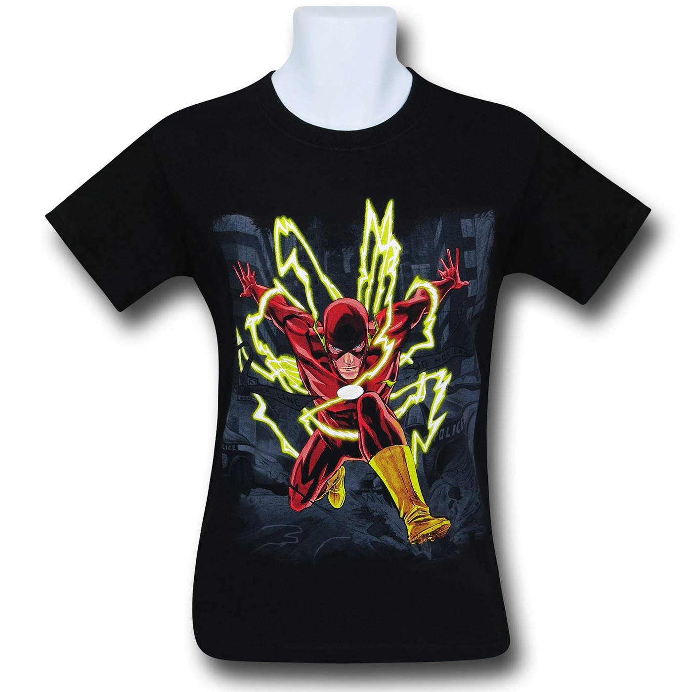 Flash Lightning Crackles T-Shirt, Black