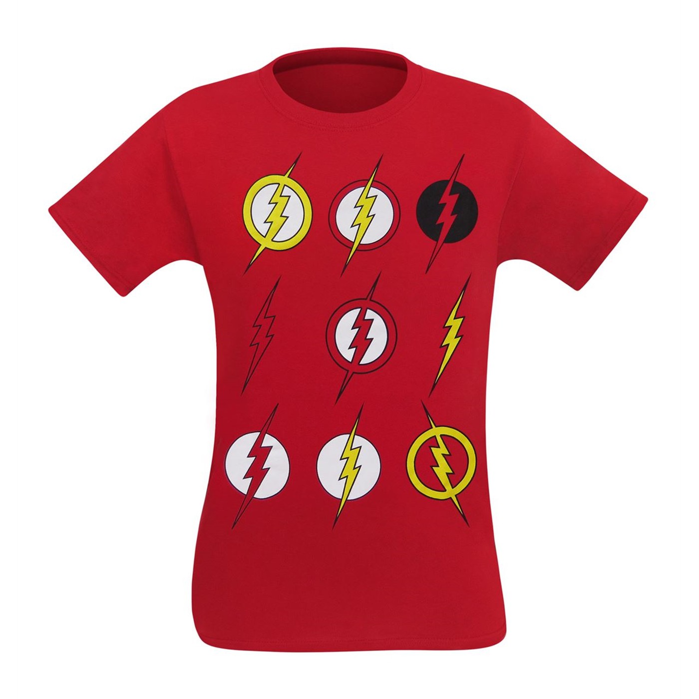 Flash Multi Symbols Men's T-Shirt, Red