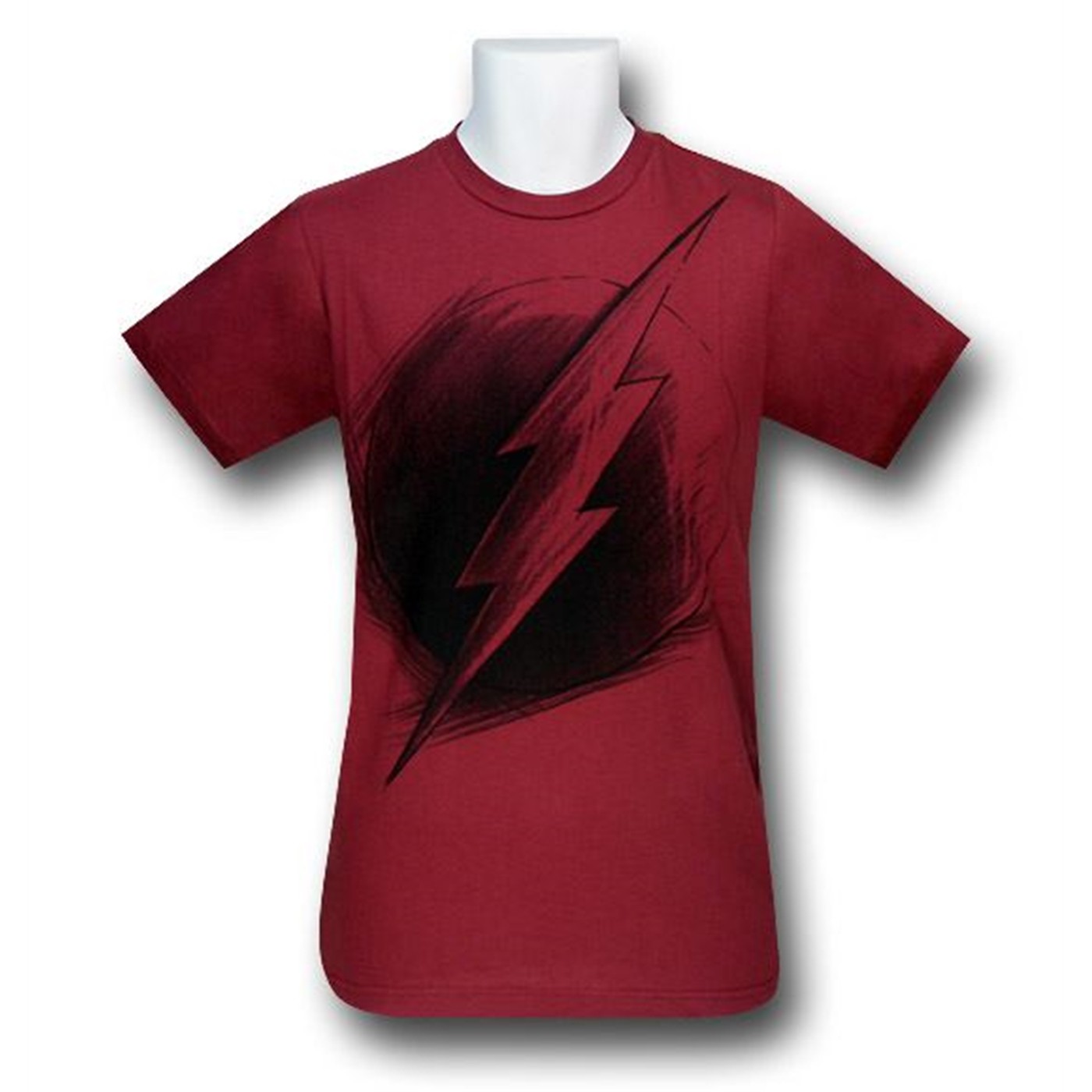 Flash Sketch Symbol Red T-Shirt, Red
