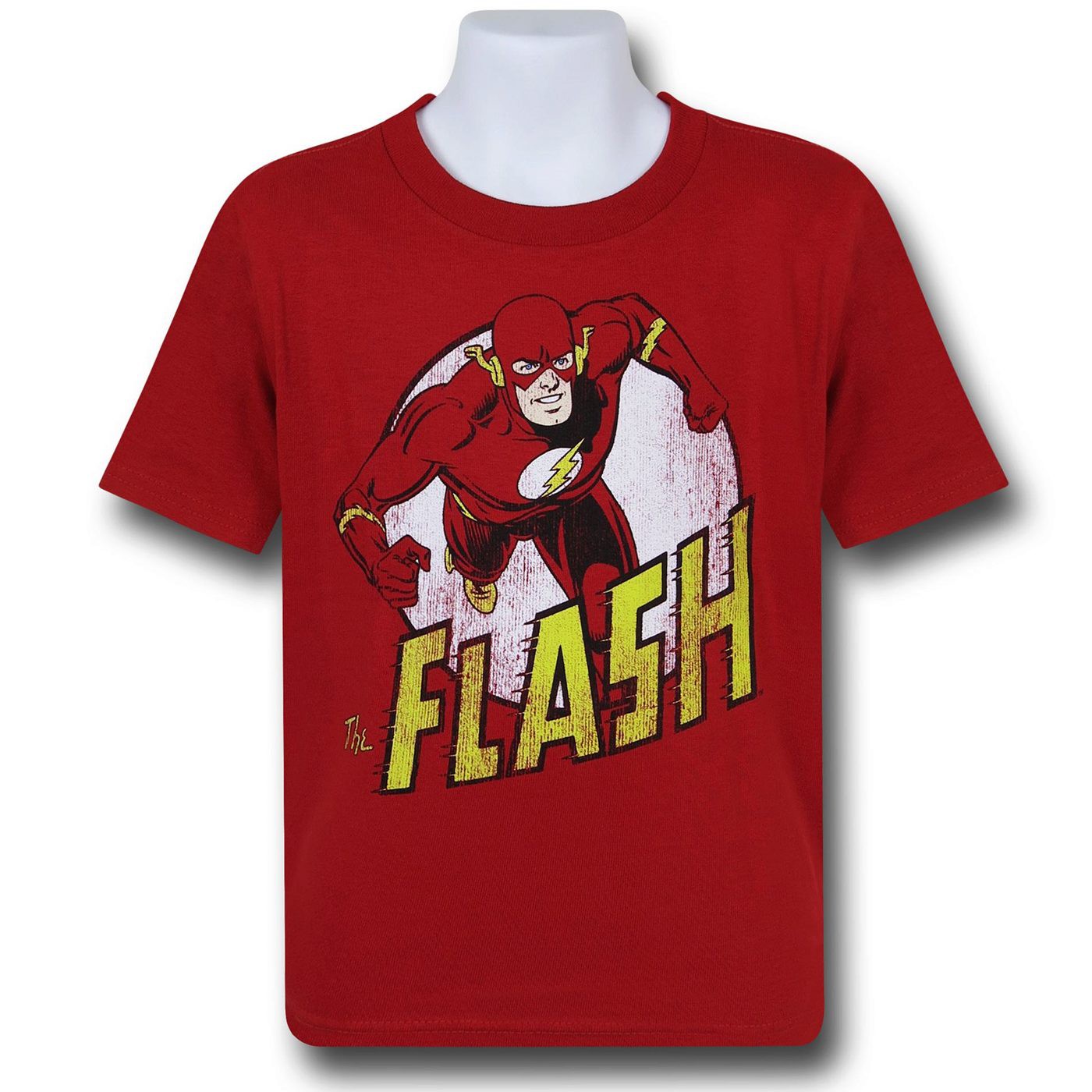 Flash Distressed Run Kids T-Shirt, Red