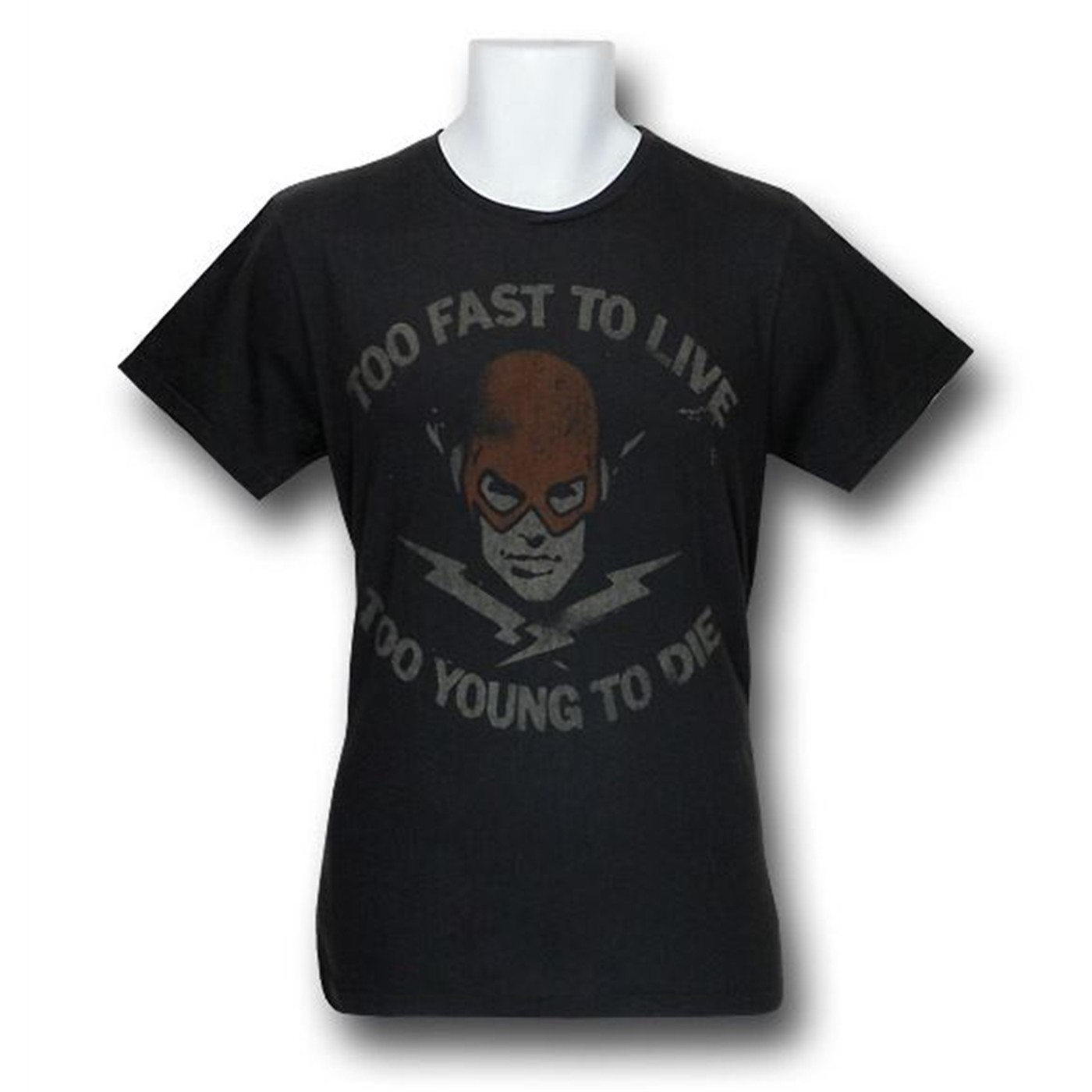 Flash Too Young Junk Food T-Shirt, Black