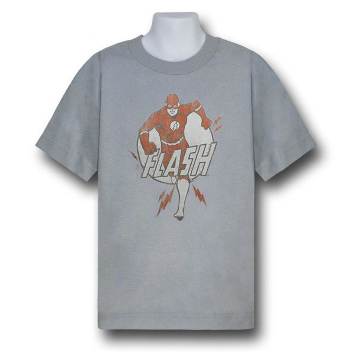 The Flash Distressed Whitebread Kids T-Shirt, Grey