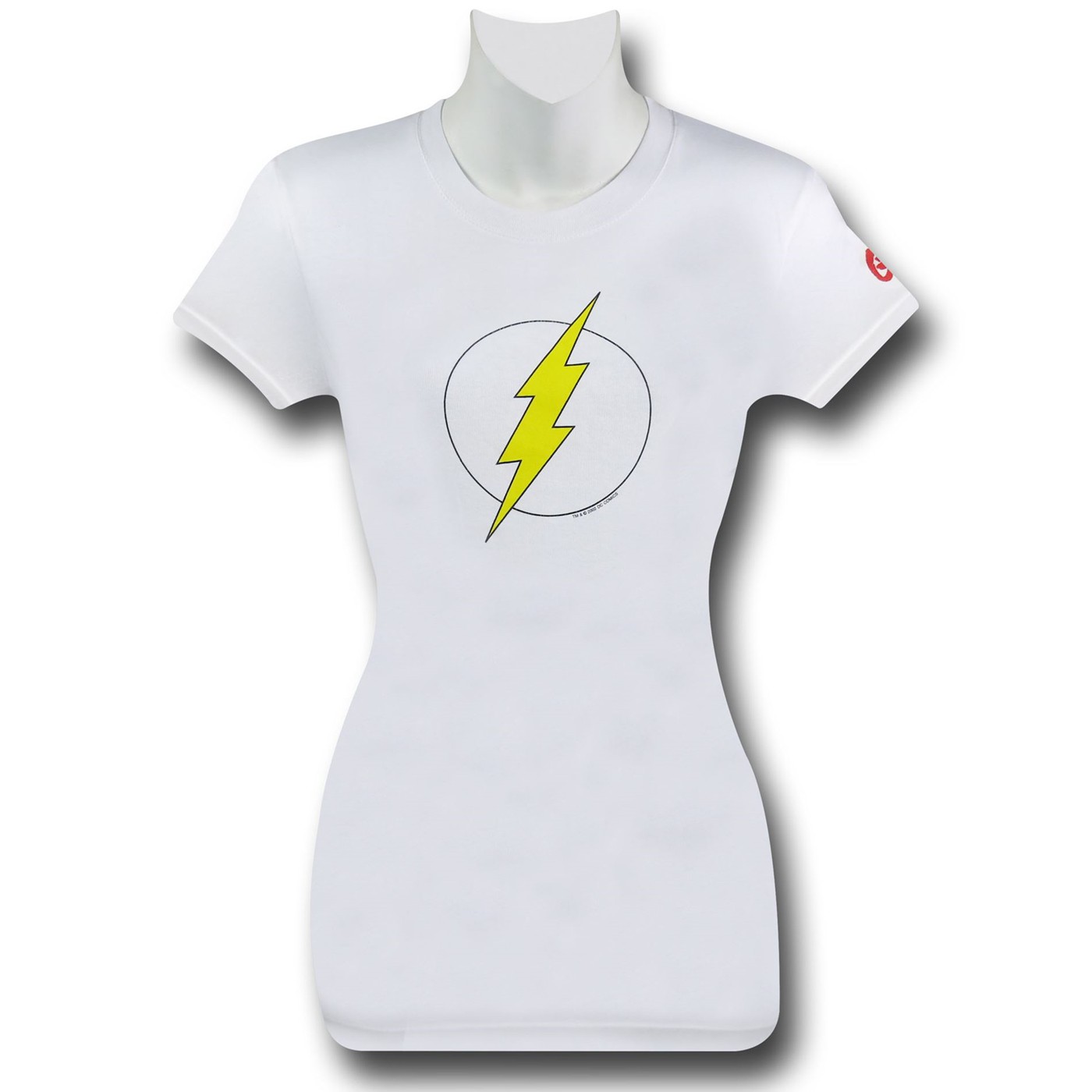 The Flash Symbol Women's White T-Shirt, White
