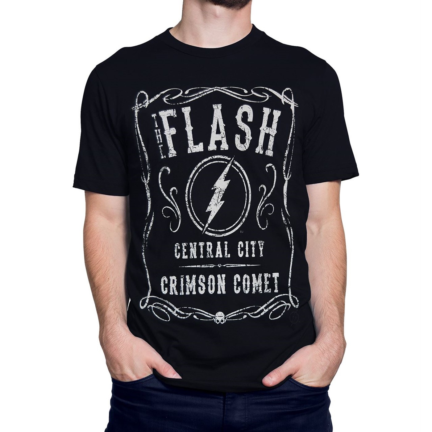The Flash Crimson Comet Central City Men's T-Shirt, Black