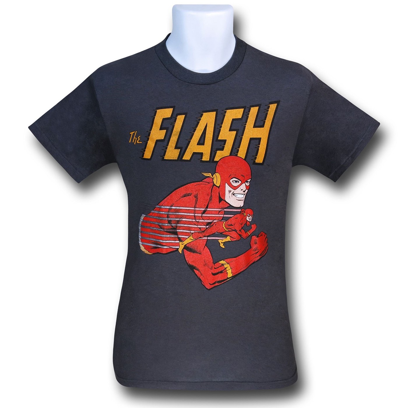 Flash Grinning Runner Charcoal T-Shirt, Grey