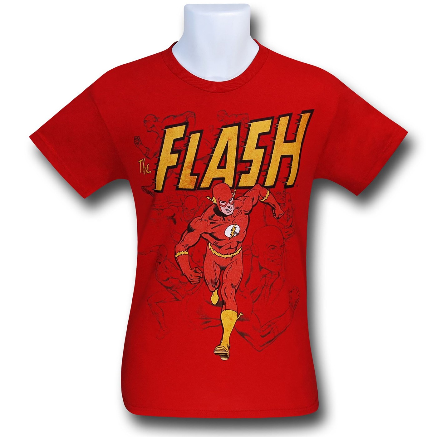 Flash Running Over Image Collage Red T-Shirt, Red