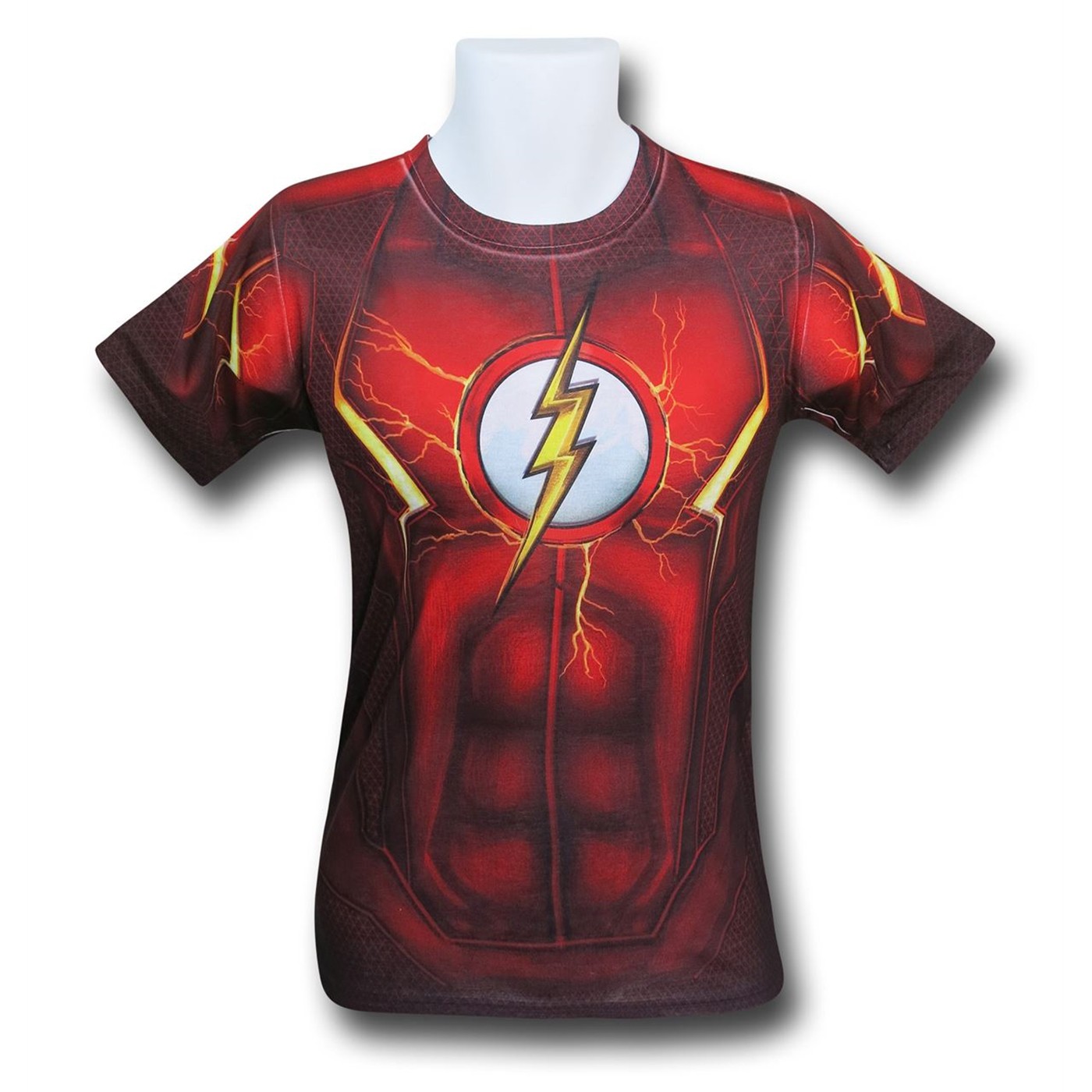 Flash Suit-Up Sublimated Costume Kids T-Shirt, Red