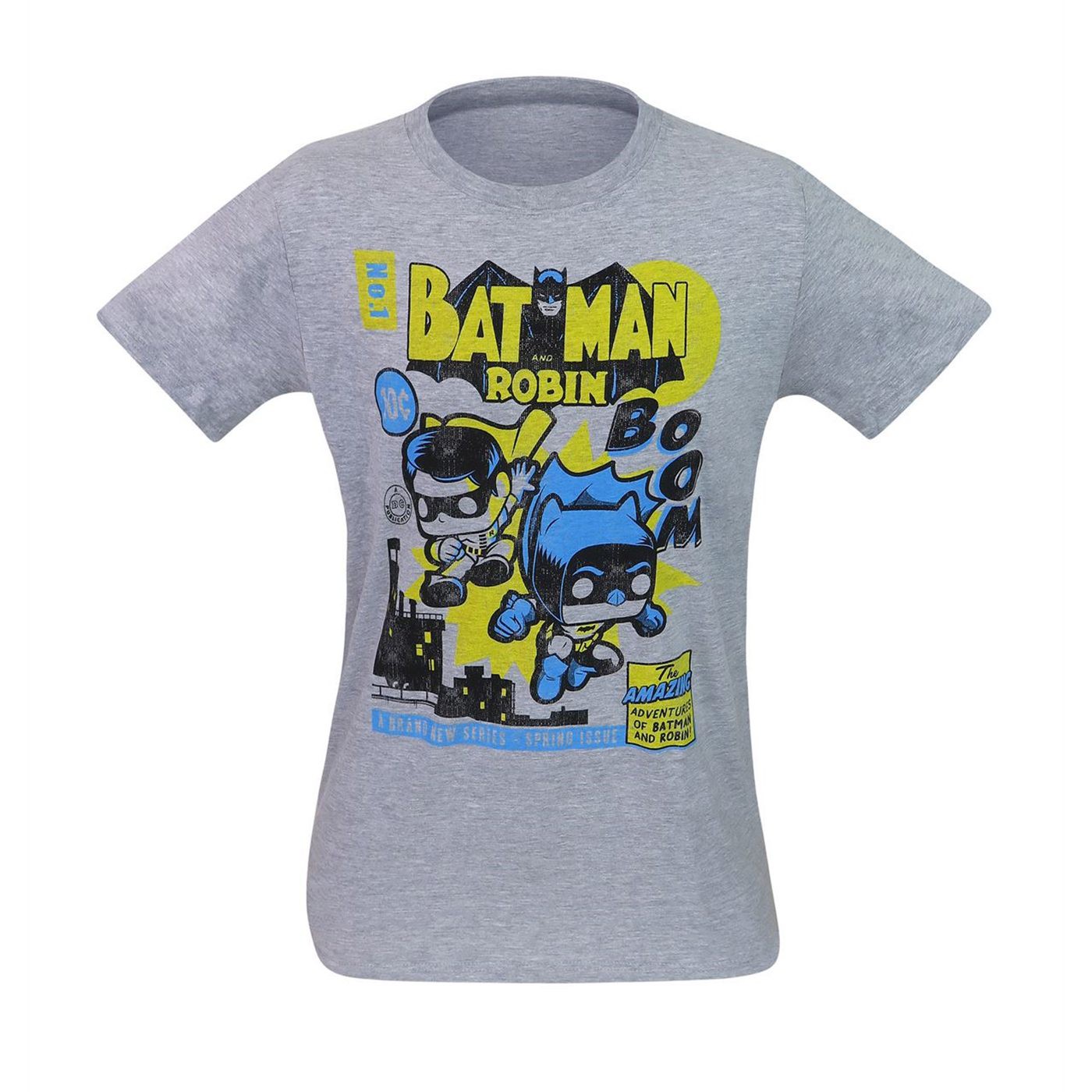 Funko Batman & Robin T-Shirt, Grey