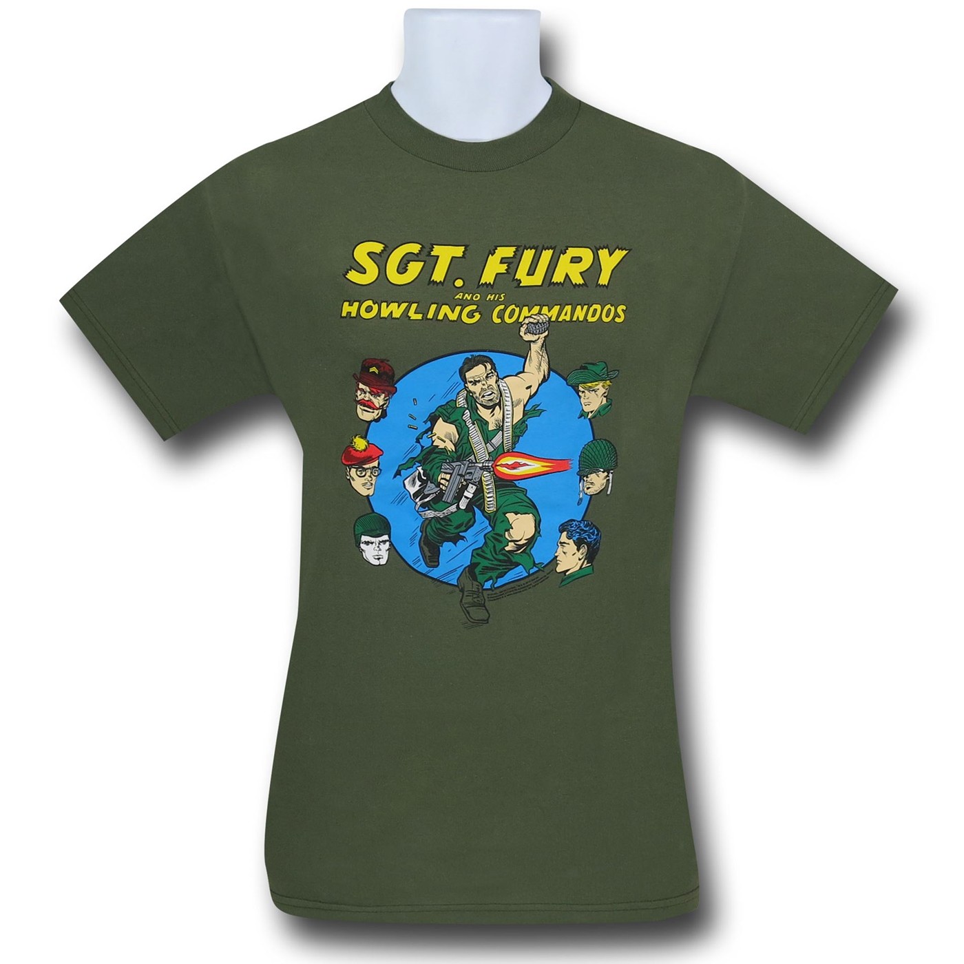 Sgt. Nick Fury Howling Commandos T-Shirt, Green