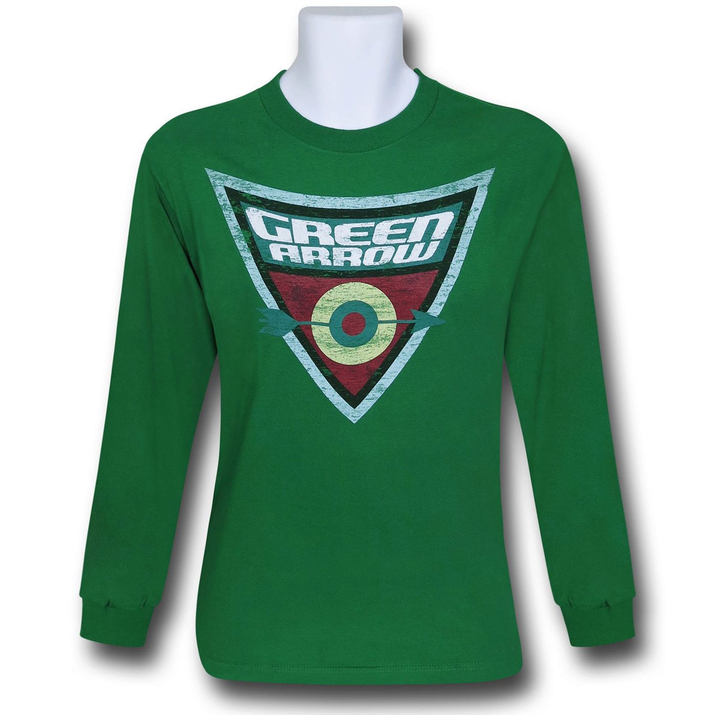Green Arrow Brave & Bold Symbol Long Sleeve T-Shirt, Green