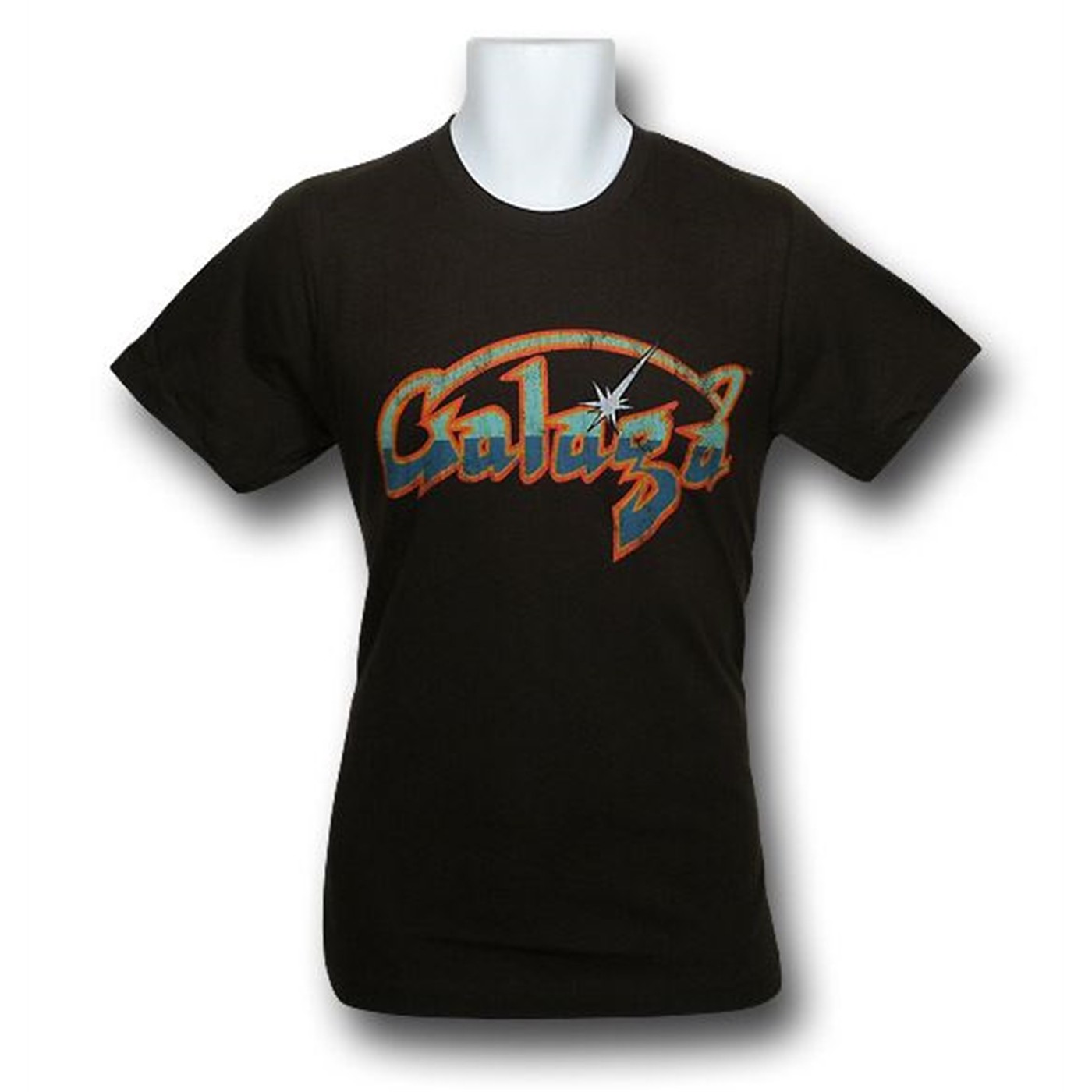 Galaga Distressed 30 Single Logo T-Shirt, Brown