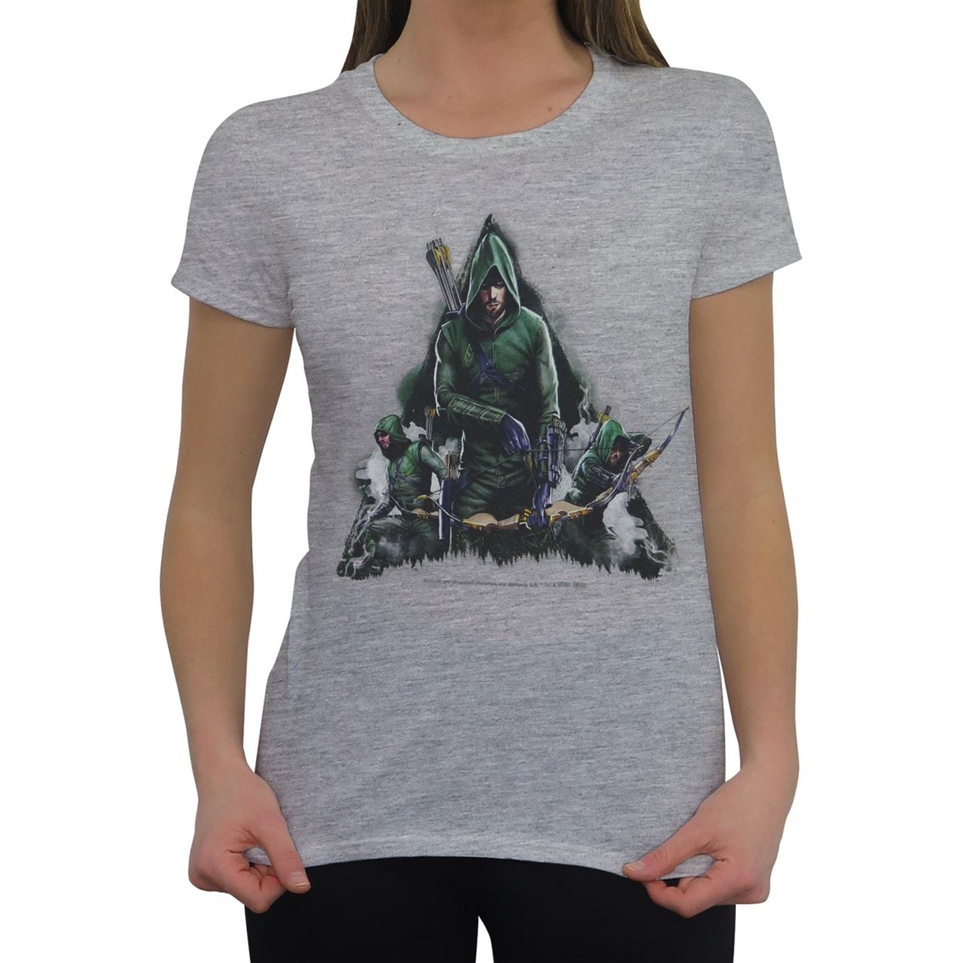 Arrow Oliver Queen Armed Women's T-Shirt, Grey