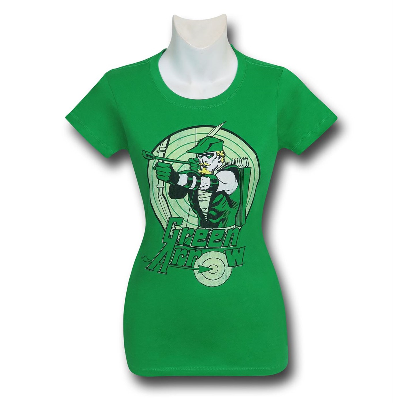 Green Arrow Bullseye Kelly Green Women's T-Shirt, Green