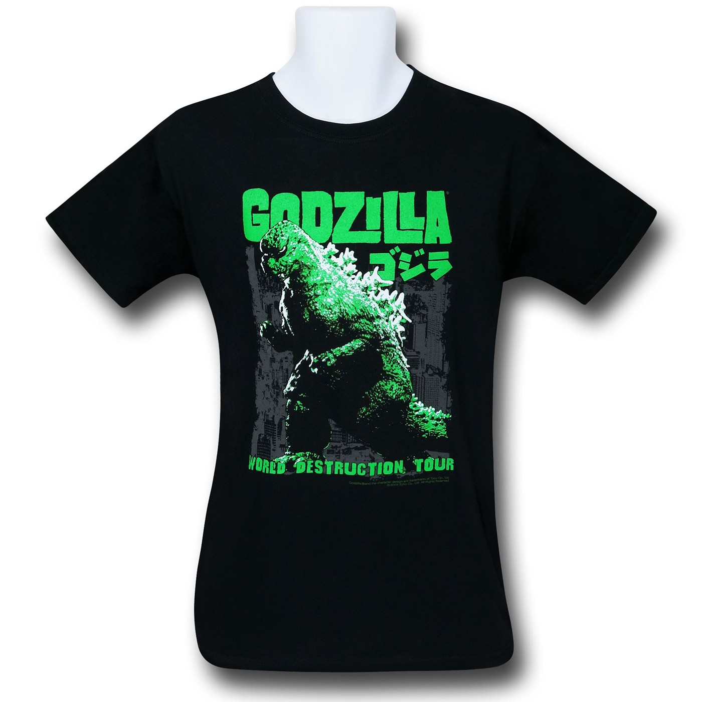 Godzilla Destruction Tour T-Shirt, Black