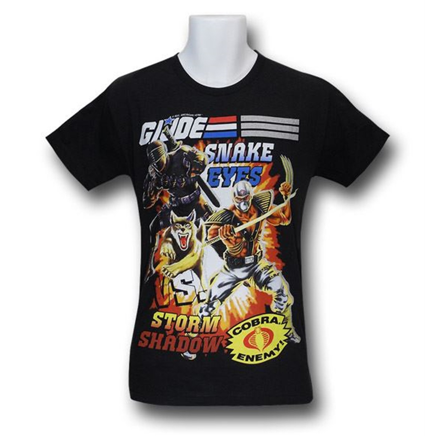 GI Joe Snake Eyes Vs Storm Shadow 30 Single T-Shirt, Black