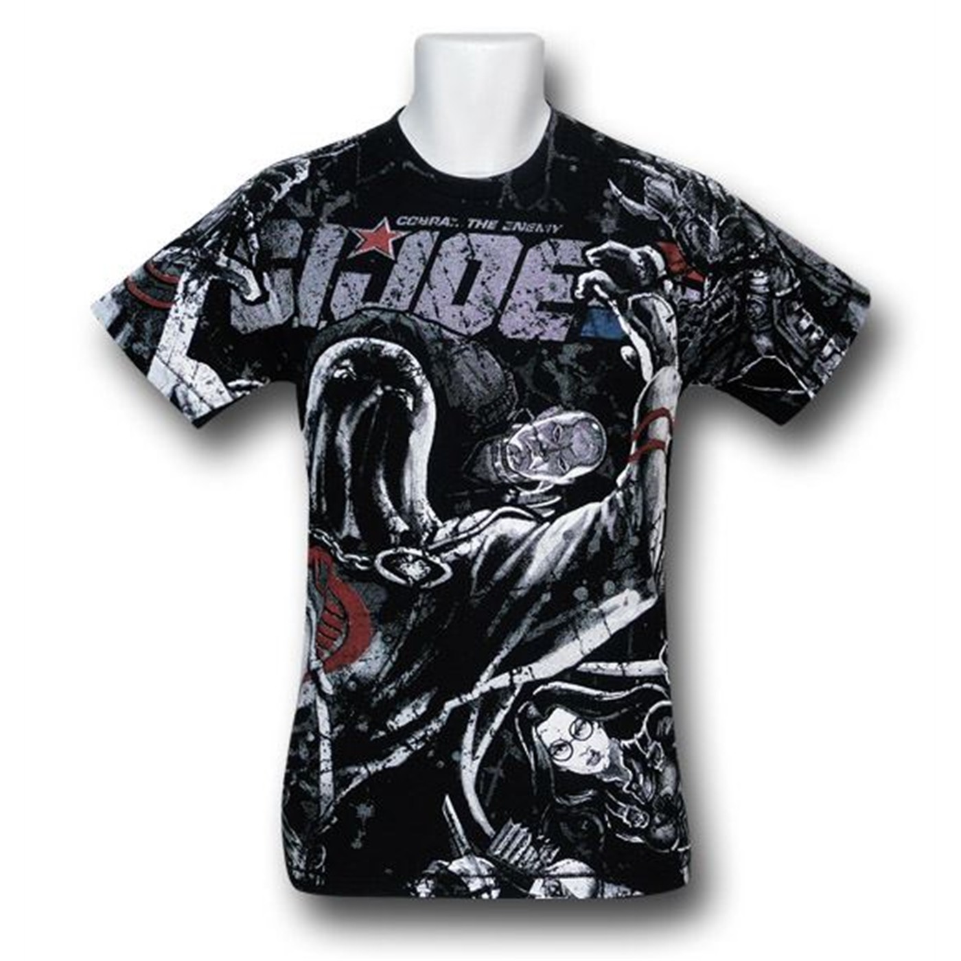 GI Joe Cobra The Enemy All Over Print T-Shirt, Black