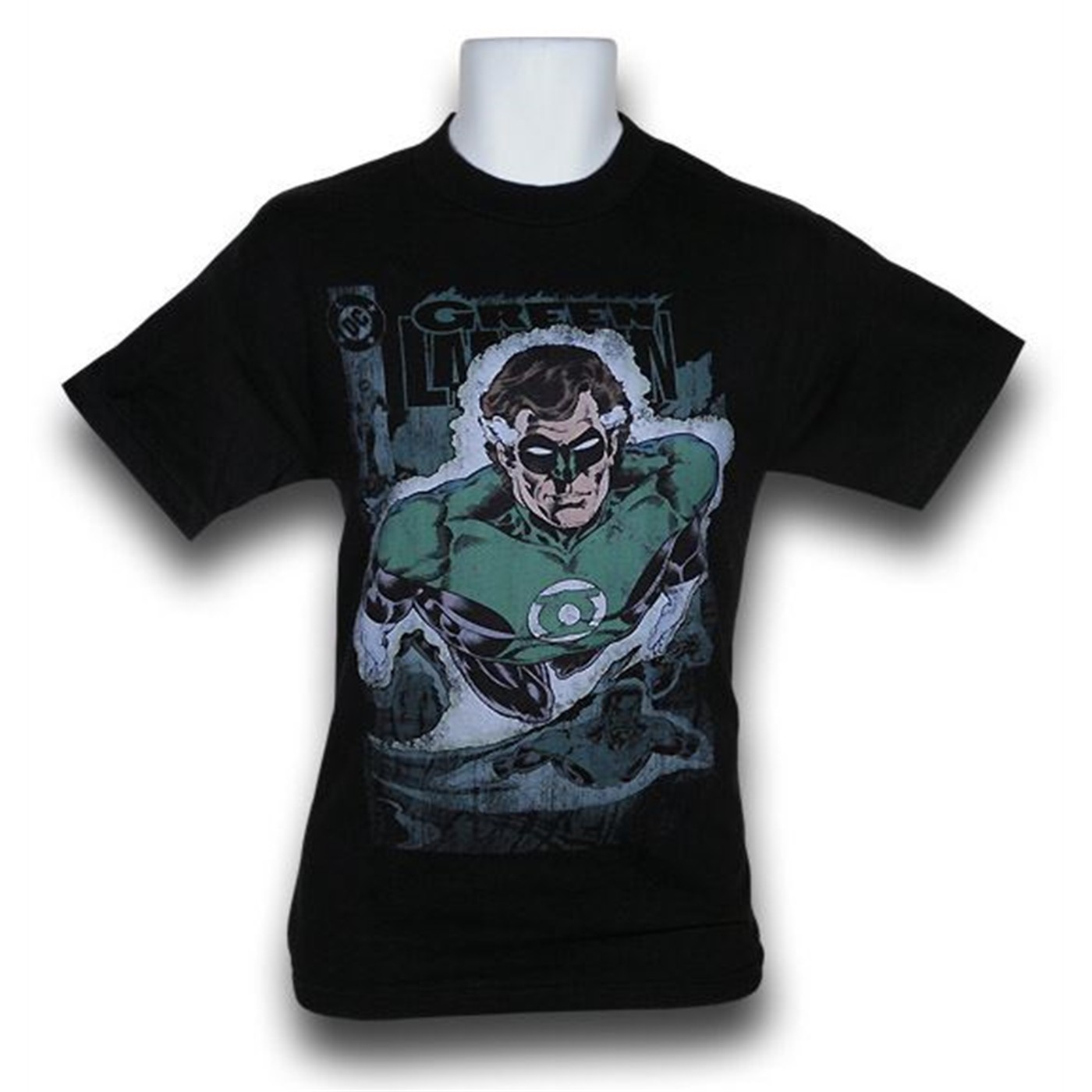 Green Lantern #1 Cover Distressed T-Shirt, Black