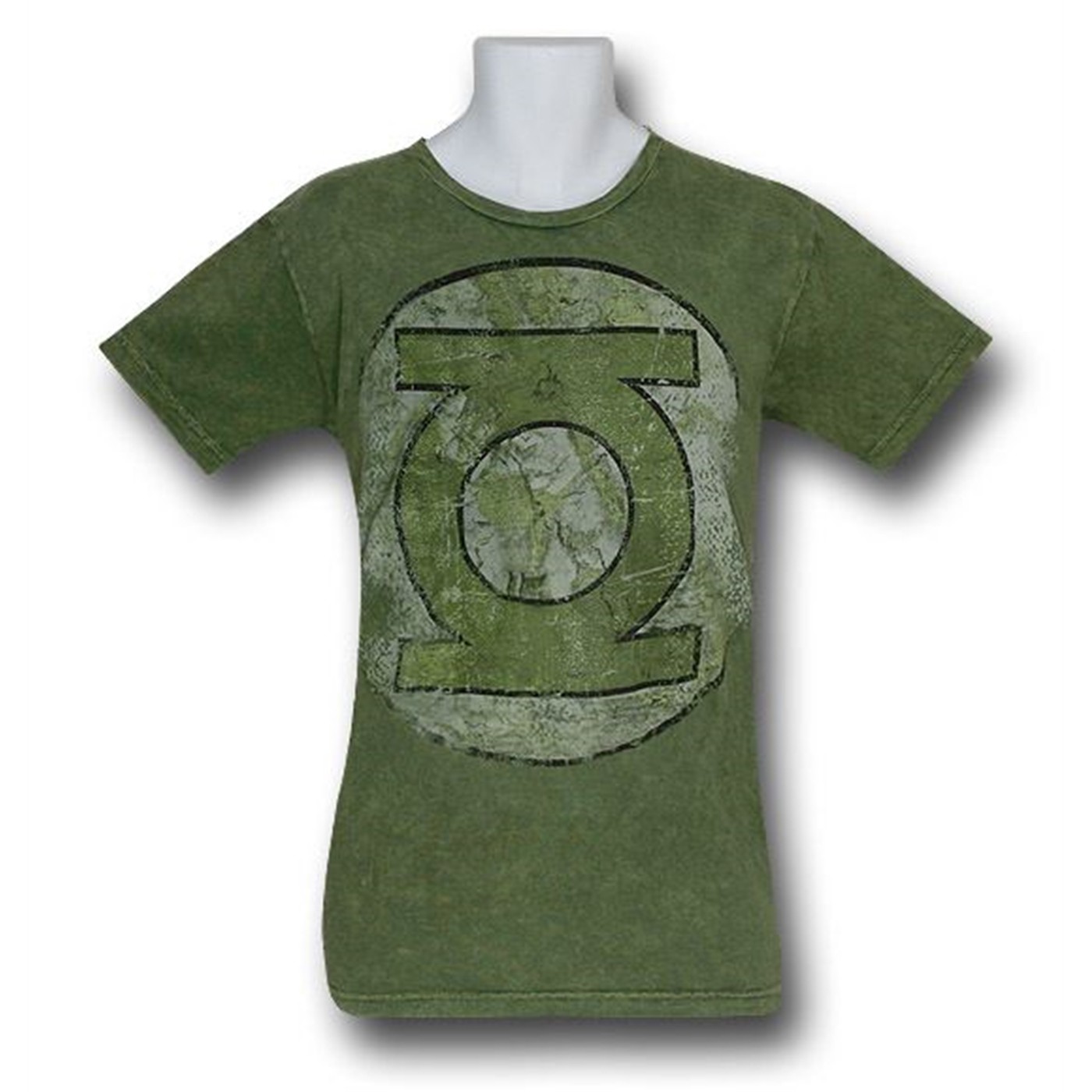 Green Lantern Acid Wash Symbol T-Shirt, Green