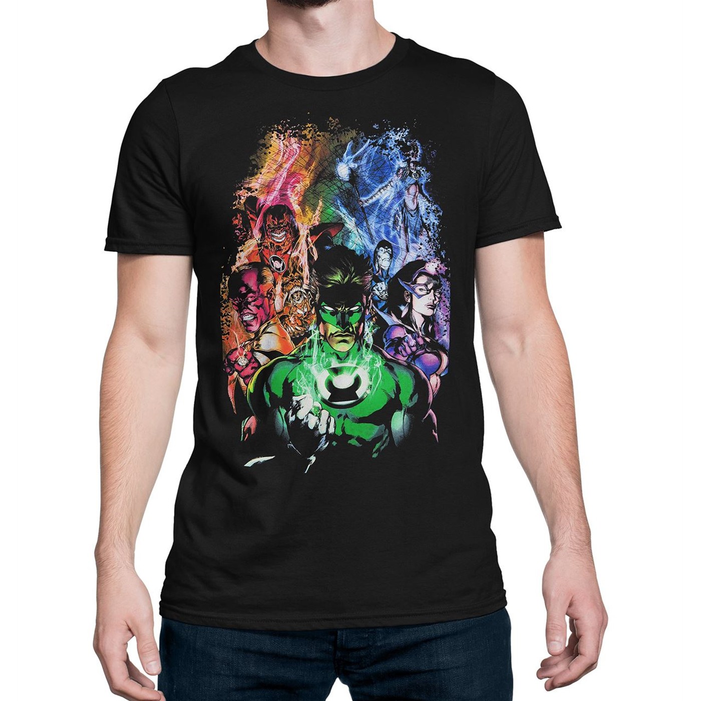 Green Lantern Blackest Night Group T-Shirt, Black
