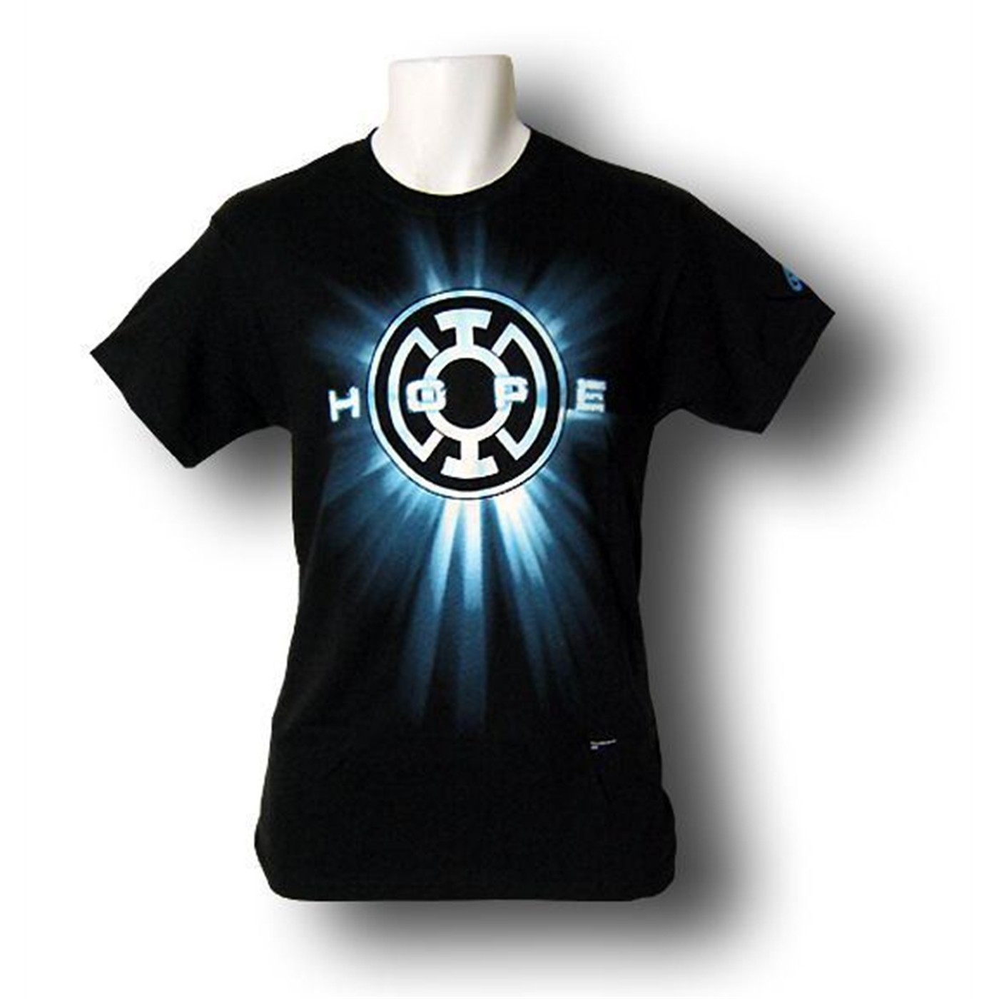 Green Lantern Blue Hope Symbol T-Shirt, Black