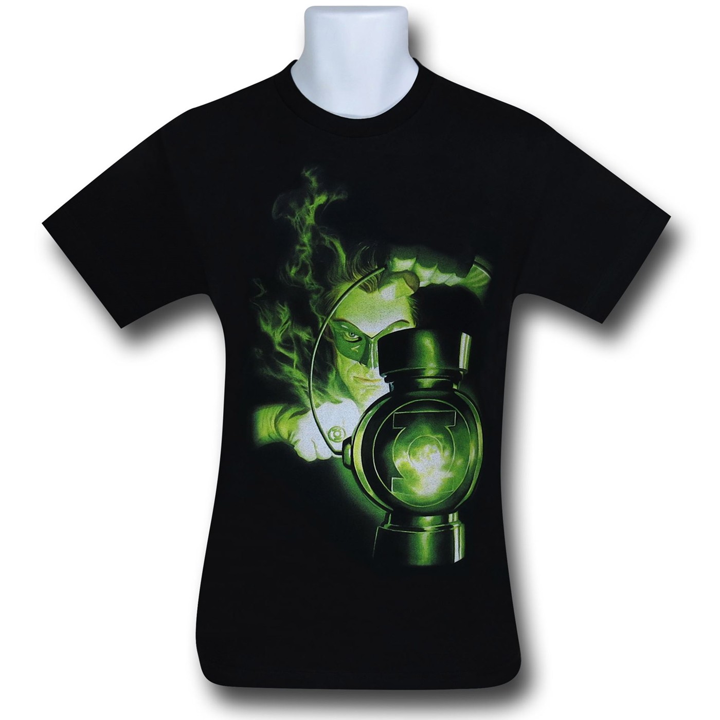 Green Lantern Charging Ring T-Shirt, Black