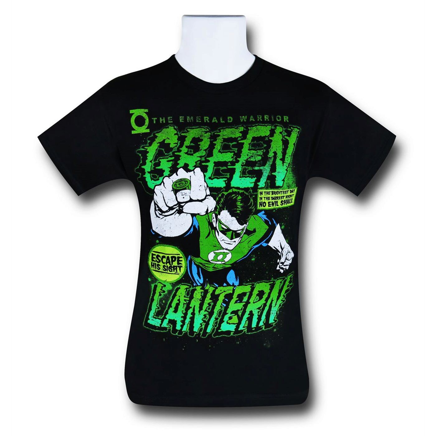 Green Lantern Comic Fist T-Shirt, Black