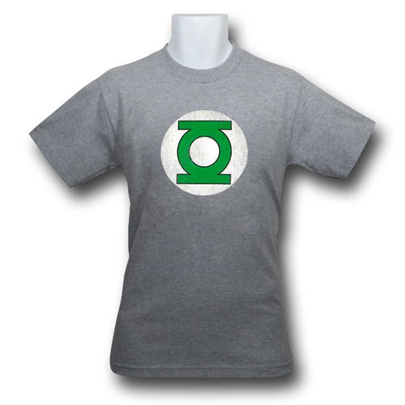 Green Lantern Distressed Heather Grey T-Shirt, Grey