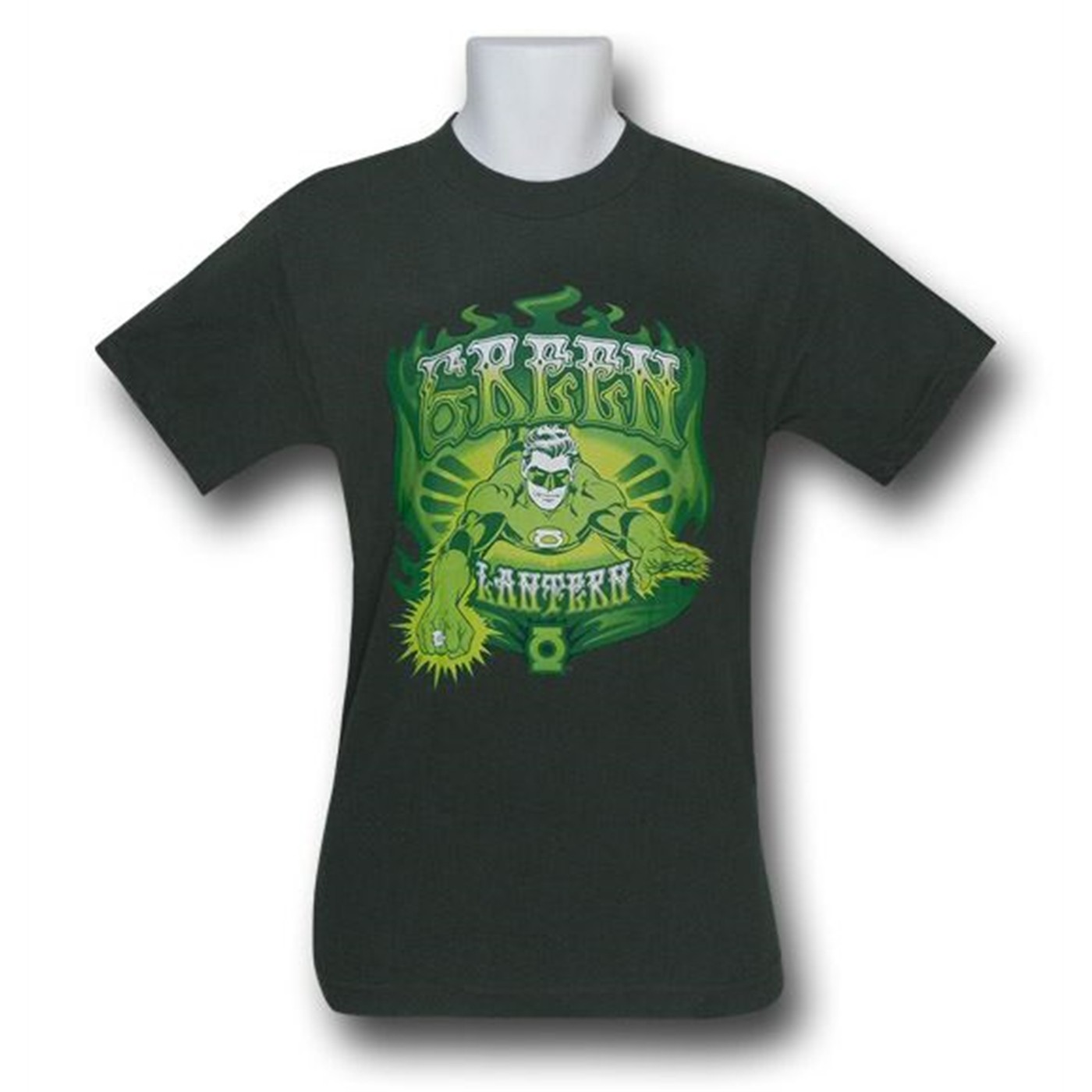 Green Lantern Groovy Flames T-Shirt, Green