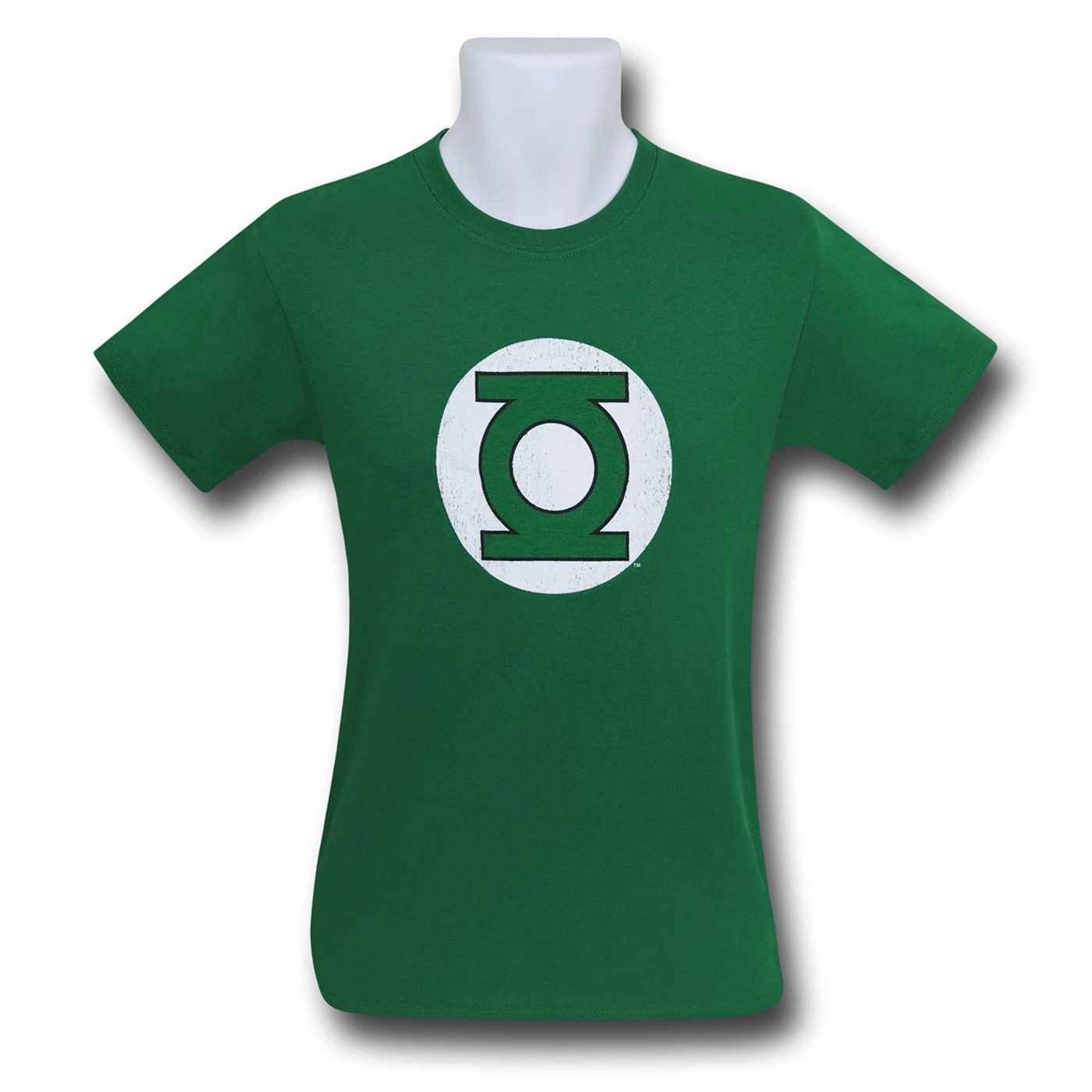 Green Lantern Hal Jordan Distressed Logo Men's T-Shirt, Green