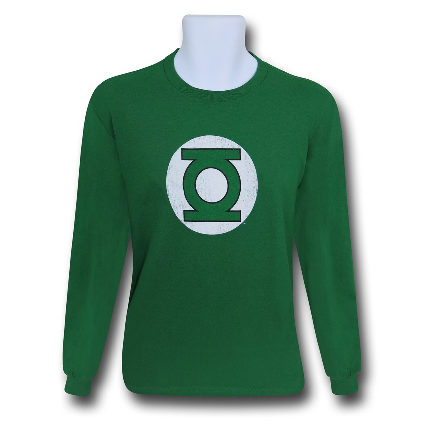 Green Lantern Hal Jordan Distressed L/S Men's T-Shirt, Green