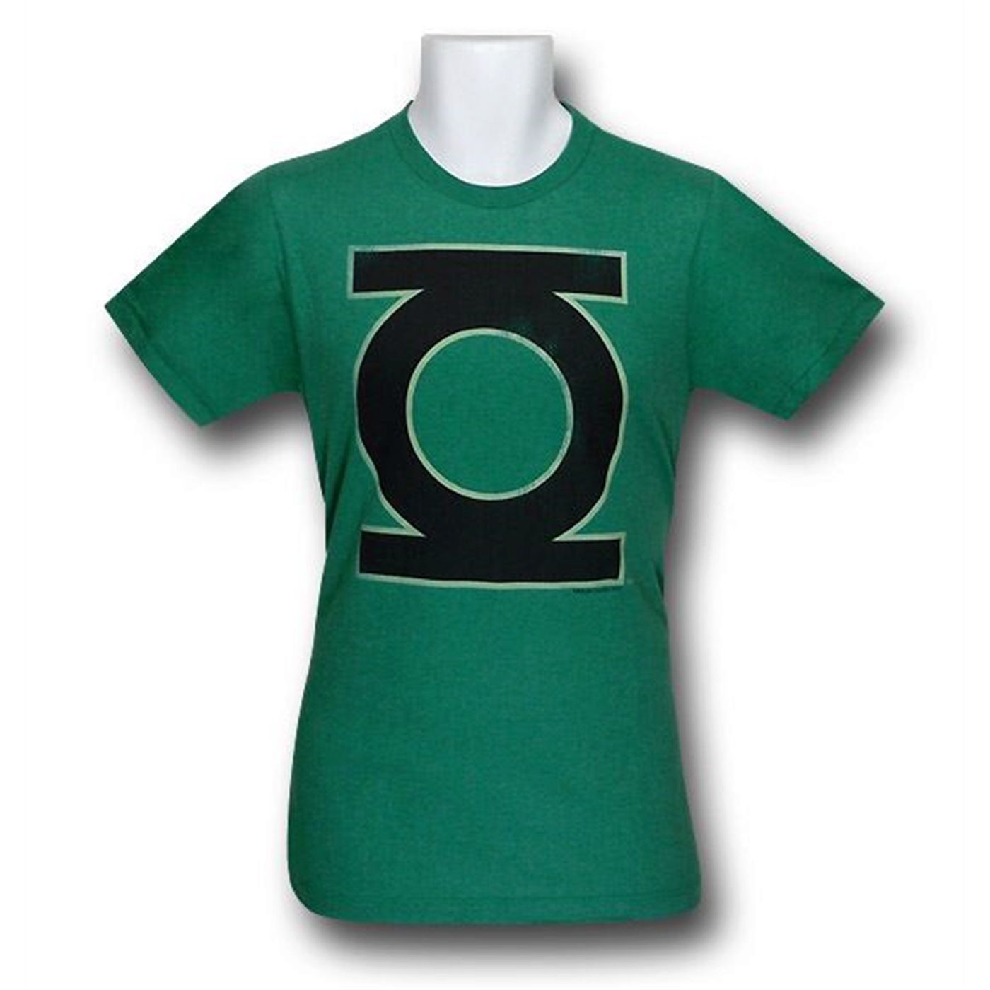 Green Lantern Heather Faded Symbol 30 Single T-Shirt, Green