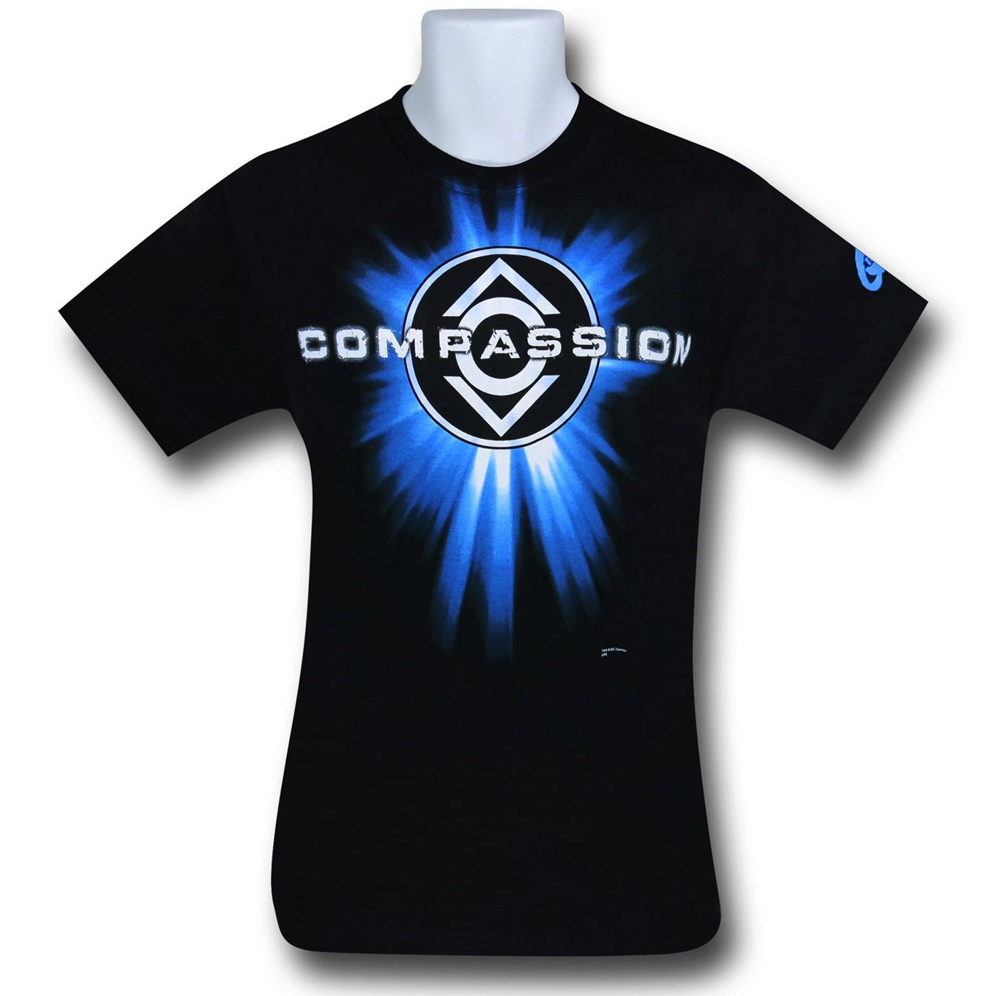 Green Lantern Indigo Compassion Symbol T-Shirt, Black
