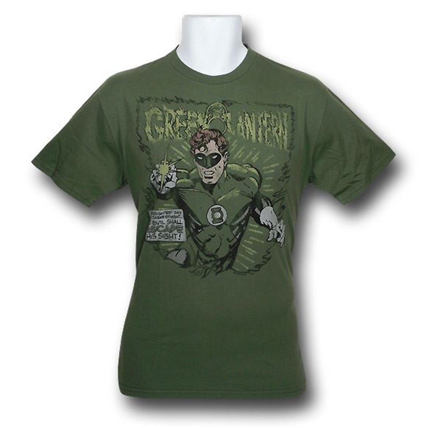 Green Lantern No Evil Shall Junk Food T-Shirt, Green